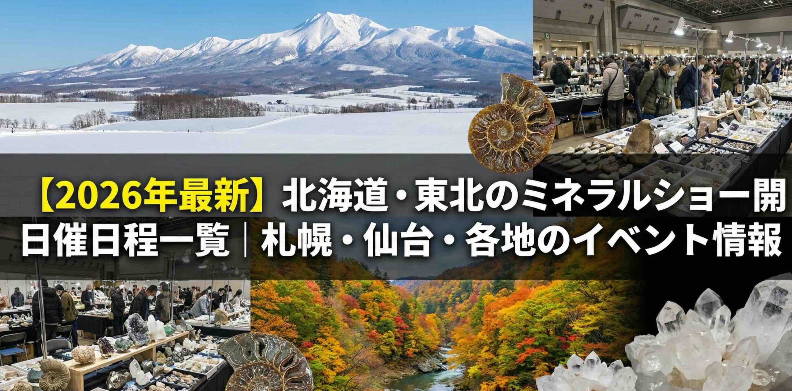 【2026年最新】北海道・東北のミネラルショー開催日程一覧｜札幌・仙台・各地のイベント情報